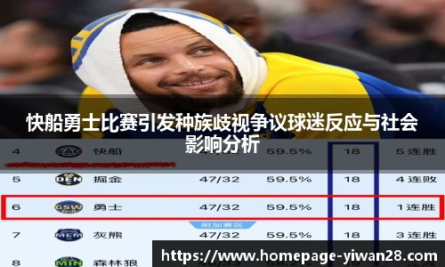 快船勇士比赛引发种族歧视争议球迷反应与社会影响分析